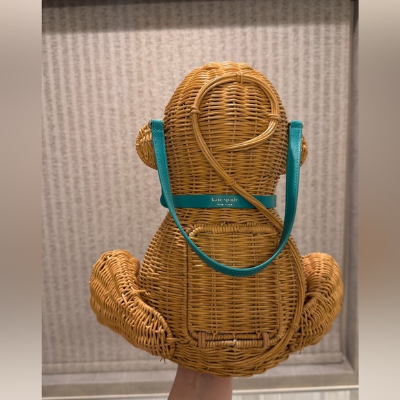 Kate Spade Wicker Monkey with Teal Accent - Picture 5 of 5